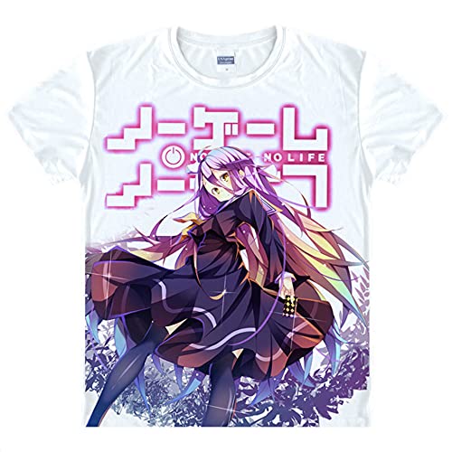 ISaikoy Anime No Game No Life T-Shirt Short Sleeve Shirt Tops Tees Sweatshirt Costume
