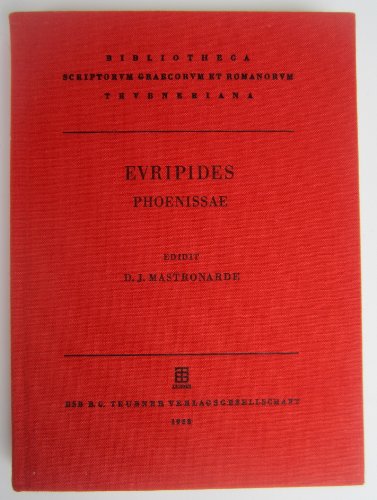 Euripidis Phoenissae (German Edition) [Greek] 3322004619 Book Cover
