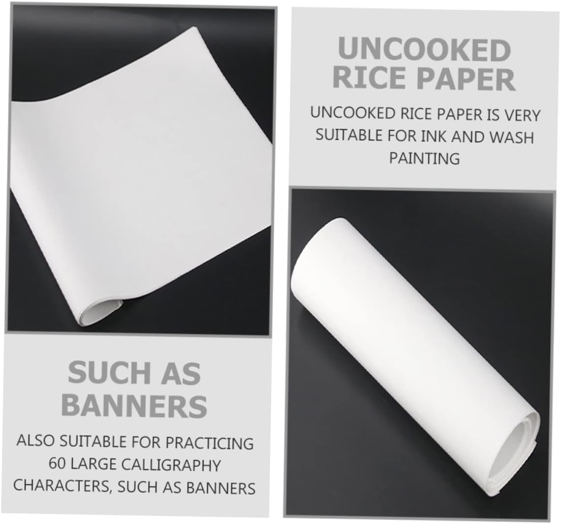 Uonlytech 60pcs Xuan Paper Rice Paper Calligraphy Writing Traditonal Drawing for Calligraphy for Beginners Art Lovers
