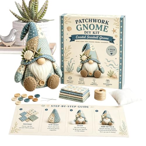 Kit de gnomo de patchworks como regalo creativo de costura