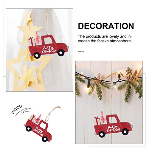 Winomo – Porta-malas, vermelho, enfeite para pendurar na casa de fazenda, de madeira, caminhonete, d