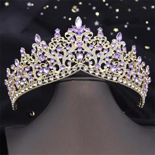 Women's Baroque Crystal Bridal Tiara Wedding Crown Elegant Headband Hair