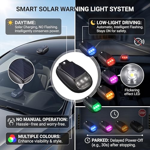 Lampes solaires de cabine stroboscopiques LED RVB étanches avec télécommande - 4