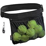 TOPJUM Tennis Ball Holder, Pickleball Holder Bag for Women, Men & Teens, Ball Pouch, Mesh Waist Hip...