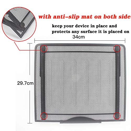 Laptop Computer Tablet Computer Stand, Foldable Portable Universal Light Gear Adjustable Computer Stand（Black） - Thumbnail 2