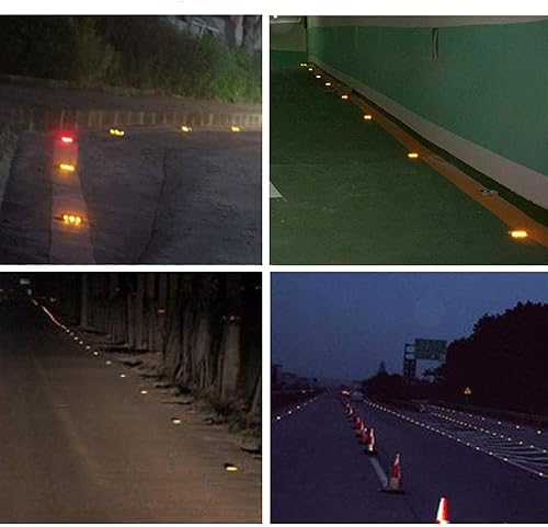 Miniatura 6 de NPKRRSK Marcador de pavimento elevado solar de alto brillo IP68 Reflector de energía solar impermeable para contorno de carretera, luz intermitente