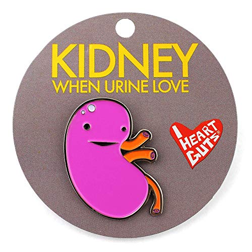 I Heart Guts Kidney Enamel Pin – Kidney Surgery Recovery, Renal Health Awareness, Dialysis & Transplant Support, Nephrologist Gift, CKD Awareness, Kidney Disease Fighter, Get Well Present2