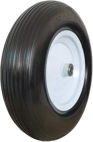 Neumático de carretilla de 16 pulgadas, neumáticos libres sin aire, ruedas 4.80 4.00-8, rodamientos 34 y 58 con cubo centrado de 3 pulgadas, banda