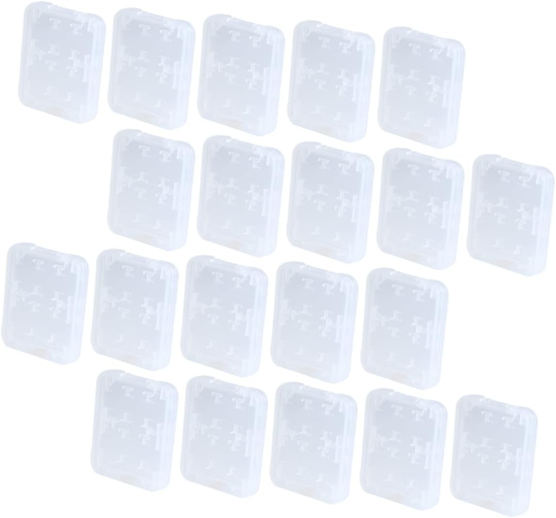 20pcs Memory Storage Box Memory Card Case Holder Compact and Sturdy Organizer for Cards