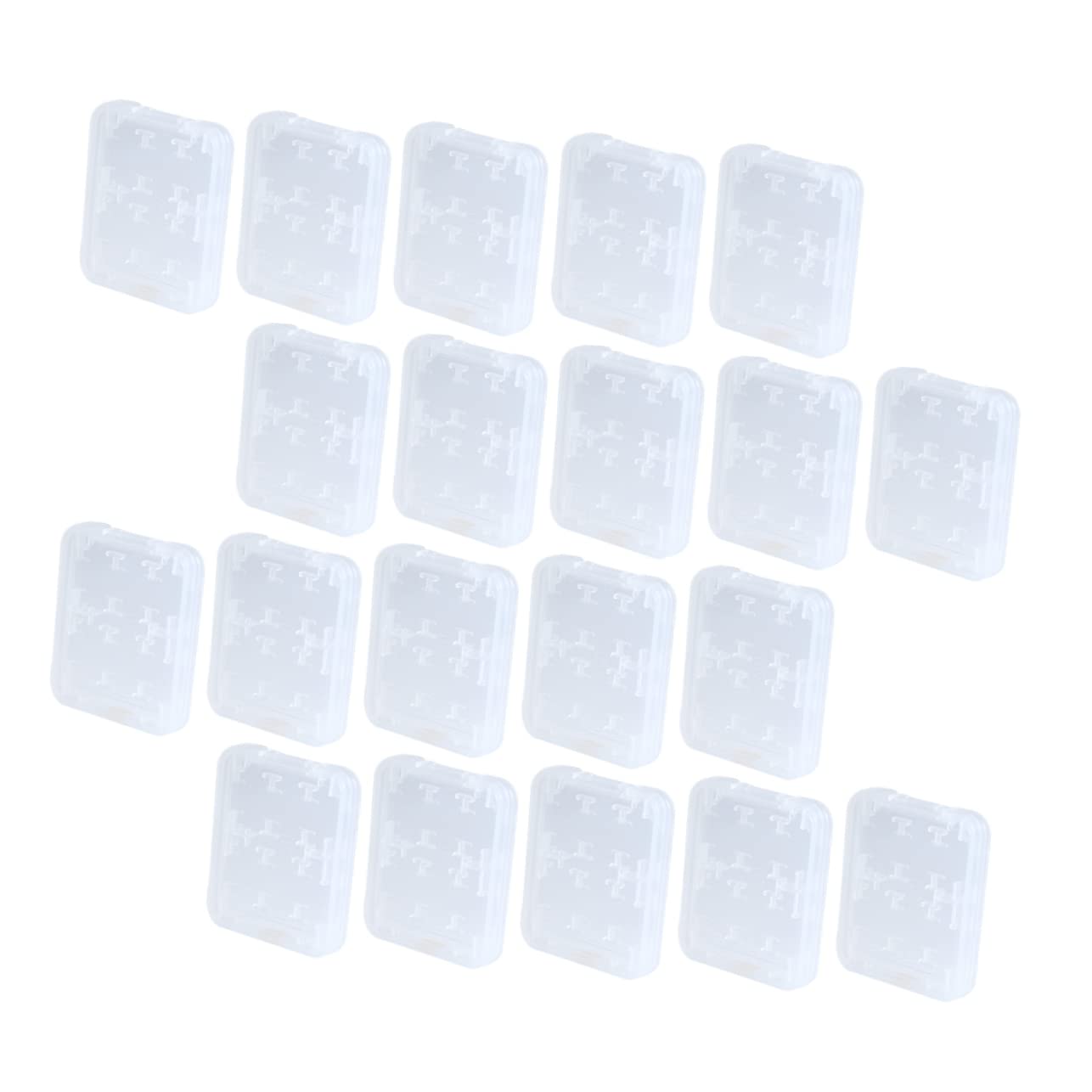 CONGARTENO 20pcs Memory Card Storage Box Slots Lightweight Organizer for Cards Compact Case for Safe Carrying and Storage