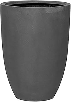 Pottery Pots Ben Tall Grey Flower Planter Tapered Cylinder Fiberstone Vase 22" H x 16" W