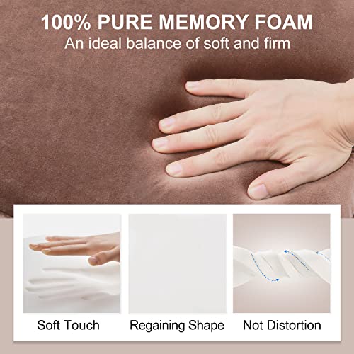 Wellsin Chair Cushions For Dining Chairs 4 Pack, Memory Foam Seat Cushions For Kitchen Chairs, 17"X16"X1.5" Kitchen Chair Cushions With Ties,Brown #TOP4