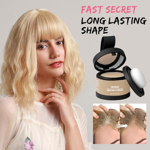 Veronni Pó aprimorador da linha do cabelo com escova para cobertura de cabelos grisalhos, oculta ins