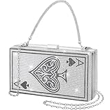 Contenuto della confezione: la confezione contiene 1 poker card asso di picche poker clutch da donna, progettato in divertente forma di asso di picche da poker, con 2 catene per diversi metodi di utilizzo, per soddisfare le tue esigenze quotidiane e di indossare le feste