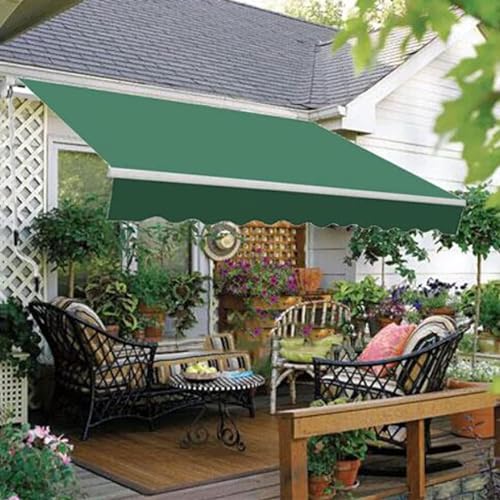 Pare-soleil rétractable terrasse balcon cour abri soleil polyester 280g vert - 6