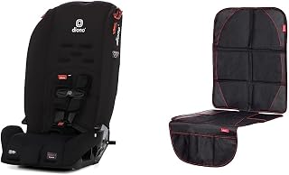 Radian 3R, 3-in-1 Convertible Car Seat, Rear Facing & Forward Facing, 10 Years 1 Car Seat, Slim Fit 3 Across, Jet Black and Diono Ultra Mat Complete Back Seat Upholstery Protection