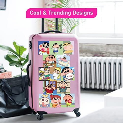 Image of Rousrie - 50 Pieces Vinyl Waterproof Wall Stickers for Kids Random Size, (Shinchan), Multicolor, Self-Adhesive