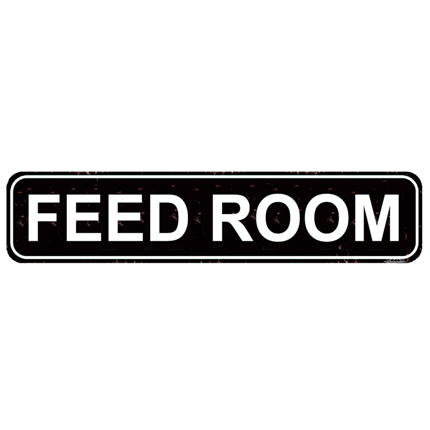 Cohuodec Feed Room Sign - Barn Ranch Farm Tack Room Rustic Street Metal Sign Or Door Name Plate Plaque Metal Sign 16 X 4 Inch