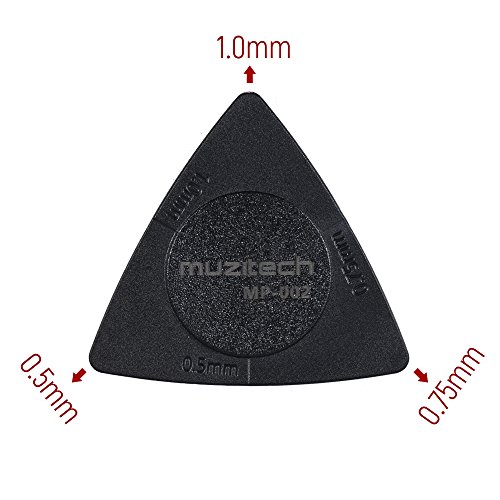 KKmoon 10pcs Universal 3 em 1 Multi-espessura Guitar Picks One Pick com 3 Espessuras (0,5 mm + 0,75