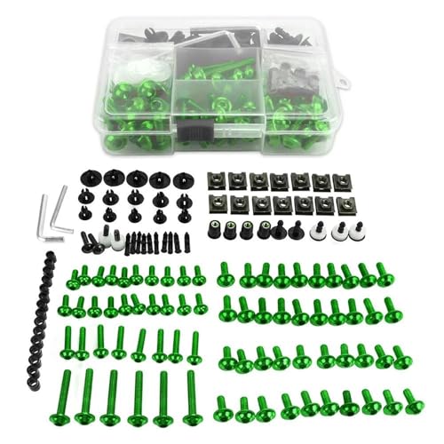 Kit boulons de carénage vert haute résistance pour carrosserie Ducati