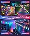 POOFZY Permanent Outdoor Lights for House,200ft RGB+IC Smart Outdoor Decor, 50 Scene Modes,App/Remote Control,IP67 Waterproof,for Christmas,Halloween,Daily & Holiday Party Decor,House Roof Lighting