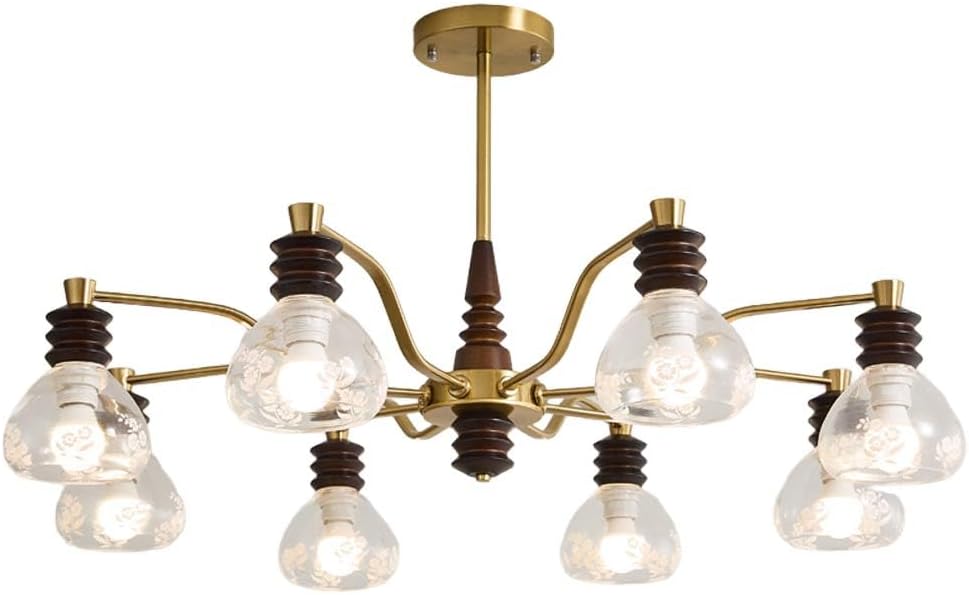 Flowers Transparent Glass Pendant Lights Dining Room Light, Clear Flower Glass Shade Pendant Light Fixture Hanging Lights Adjustable Cord Ceiling Hanging Lighting for Kitchen Island