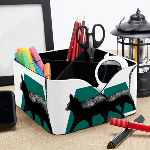 Porte-stylo rectangulaire à double compartiment pour votre coiffeuse - 8