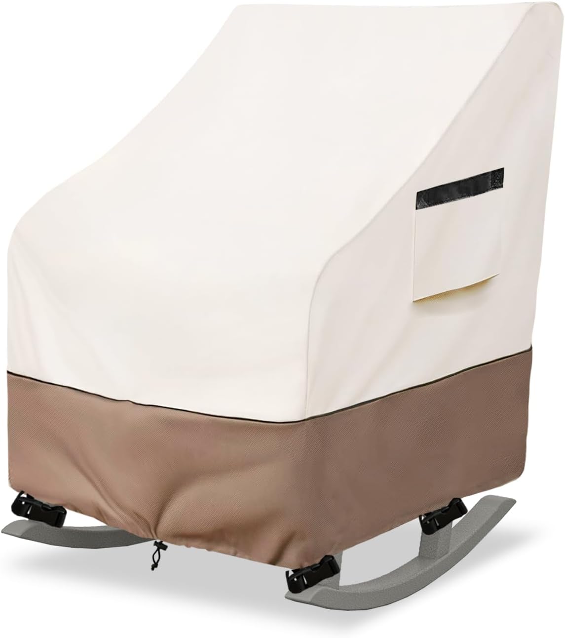Krismile Outdoor Rocking Chair Cover,Heavy Duty 600D Patio