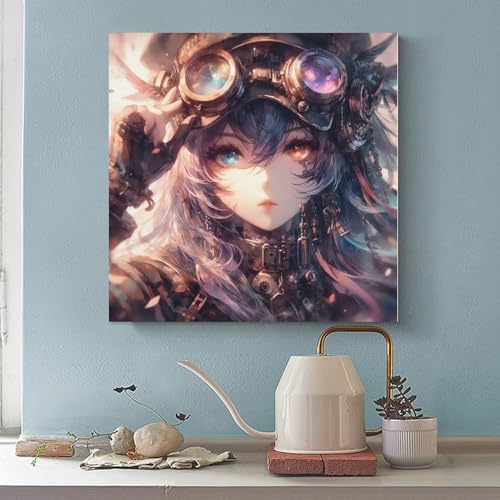 TINGTOEO Steampunk, Beautiful, Lovely Girl 35 Canvas Poster Wall Art Decor Print Picture Paintings for Living Room Bedroom Decoration Frame-style 28x28inch(70x70cm) steampunk buy now online