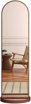 Floor Mirror for Wall High-Definition Rotating Dressing Mirror Home Use Bookshelf Storage Full-Length Floor-Standing for Bedroom