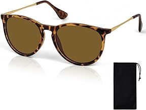 Lunettes de Soleil Unisexe, Modèle Retro Vintage, Monture Léopard Classique, Modelage du Visage & Protection, Idéales pour Conduire, Voyages, Shopping & Sports