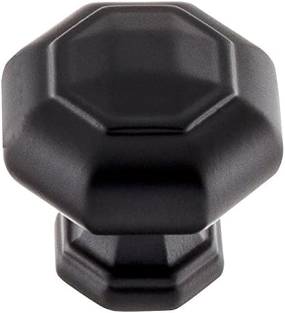 Atlas Homewares 418 Elizabeth 1-3/4 Inch Diameter Geometric Cabinet Knob, Matte Black