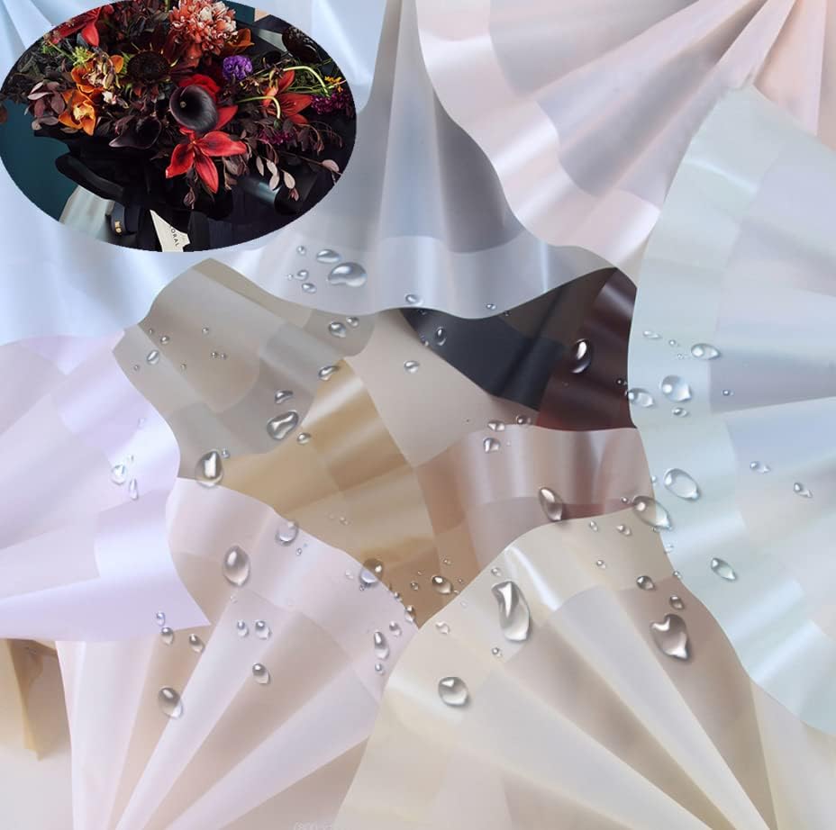 Miniatura 3 de Leoyoubei 20 hojas de papel de regalo, ramos de flores, papel de embalaje de regalo esmerilado impermeable o embalaje en caja de regalo, empaquetado