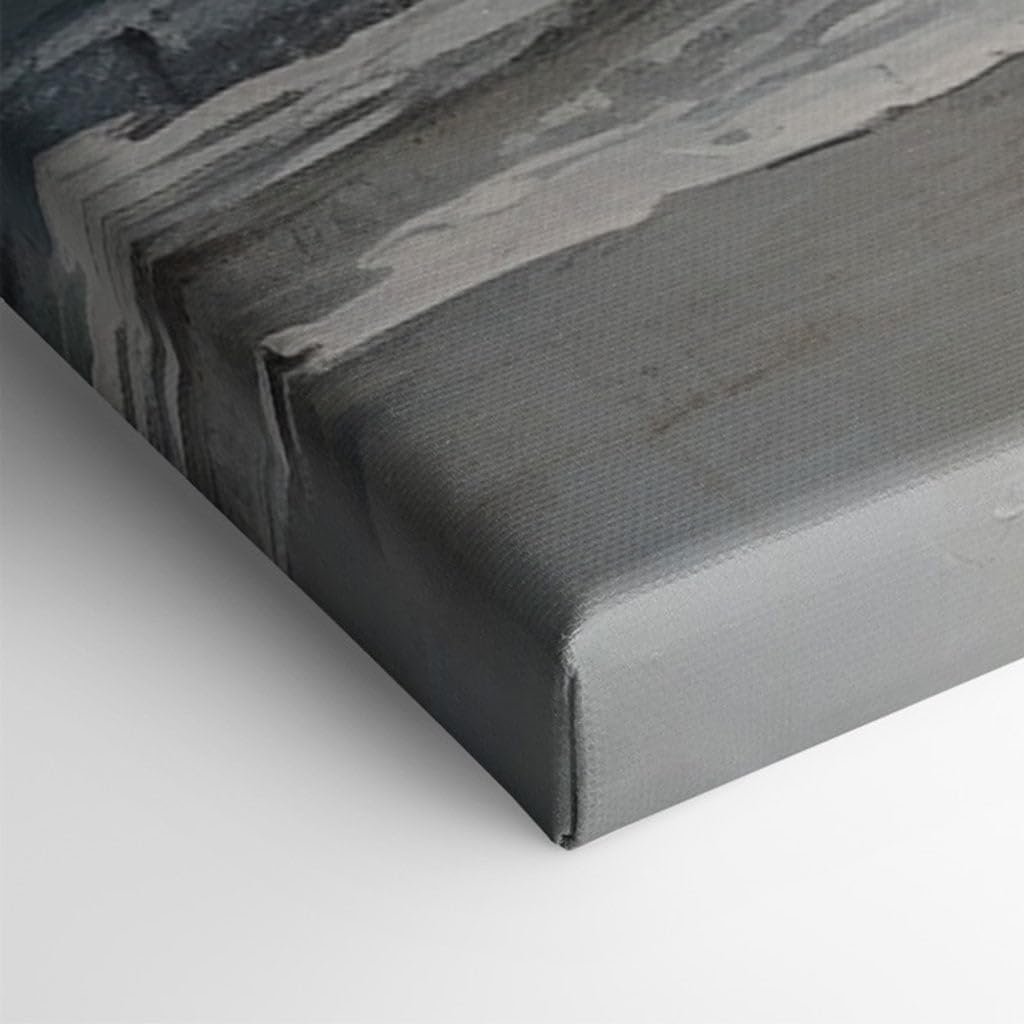 Canvas for Living room. Brushstrokes of Serenity - Capturing the Dynamic Seascape and Stormy Skies, 27 x 18 inch Canvas Wall Art - Contemporary Masterpieces - Zen Wall Decor - 69x46 cm (27x18 inch)
