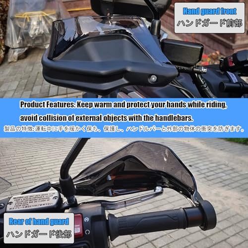 KAGEFUNE For Rebel 1100/DCT Rebel 1100 CMX 1100 Rebel 1100 DCT 2021-2026 motorcycle hand guard hand guard windshield Handle both hands windproof Motorcycle Accessories (black) by KAGEFUNE - Image 5