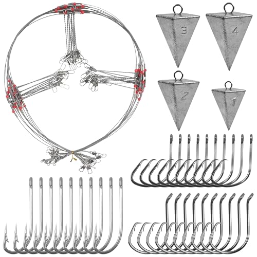 Évitez les décrochages en mer avec ce rig de pêche complet doté d'hameçons circle forgés