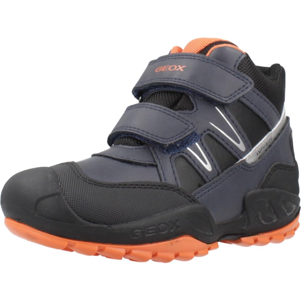 Geox J New Savage BOY B A Sneaker, Navy, 3 UK