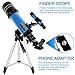 Upchase Telescopio Astronomico, Portátil y Potente Refractor Telescopio, Azul 400/70mm Zoom HD,...