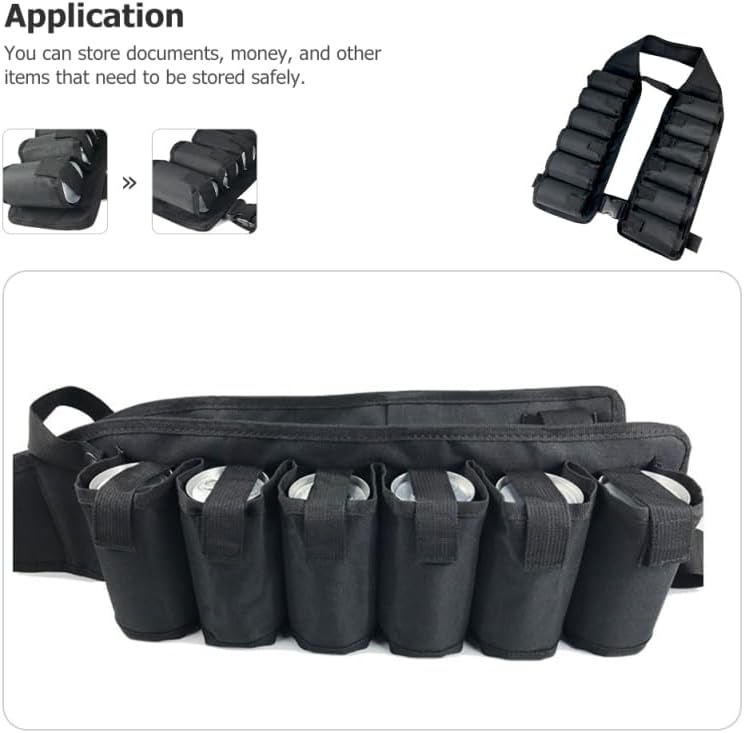 Miniatura 3 de SHOWERORO Cinturón de cerveza para hombres y hombres, cinturón ajustable para hombre, chaleco de cerveza para exteriores, cinturón de cerveza,