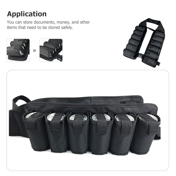 SHOWERORO Beer Holder Belt for 12 Cans Adjustable Waist Beer for Camping Outdoor Parties Travel Convenience by SHOWERORO - Image 3