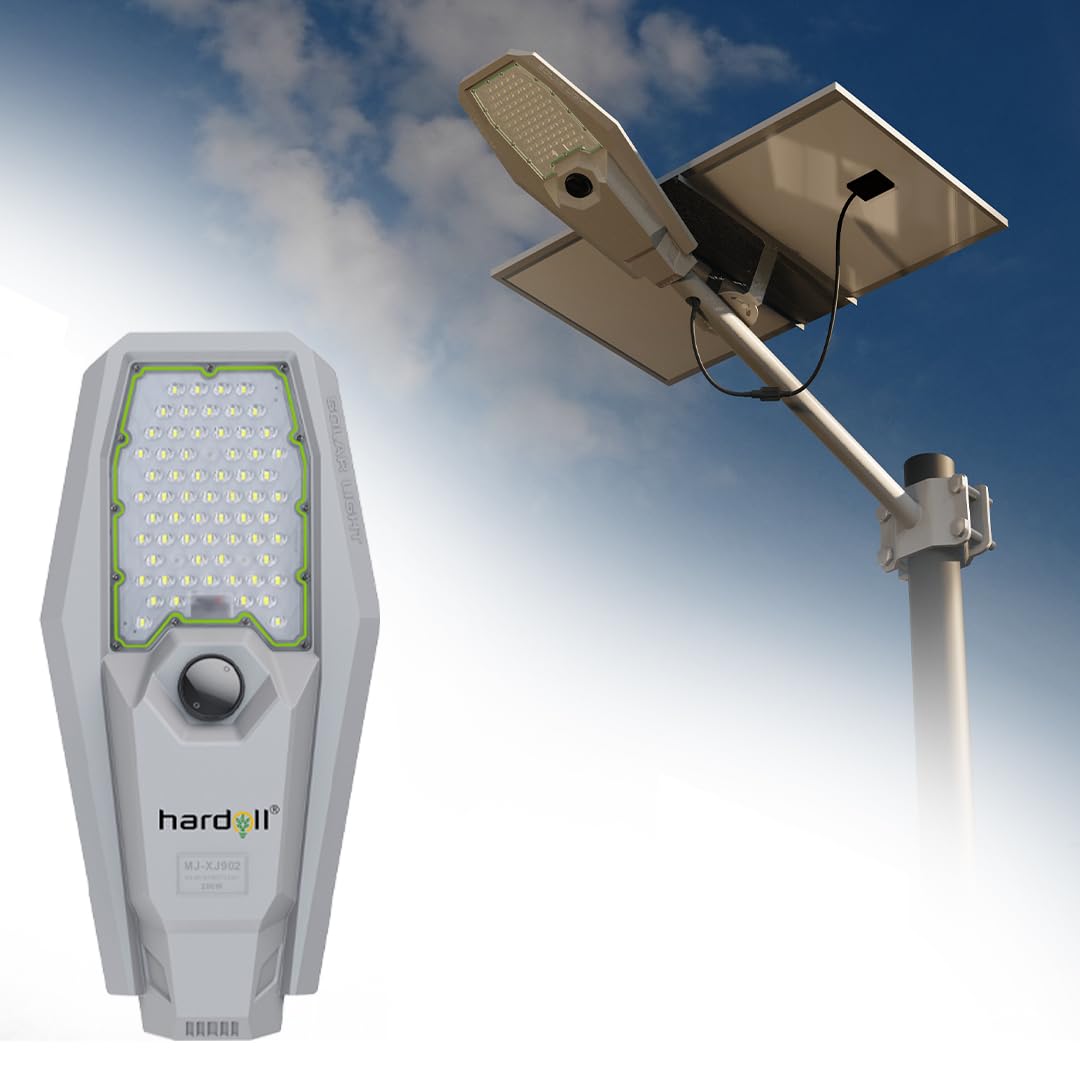 hardoll Solar Integrated Street Light 200W with Remote Controlled - Cool White,Battery Replaceable Waterproof for Outdoor Walkways and Home Garden (Pack of 1)-image-47