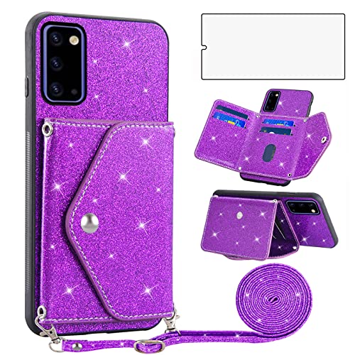 Housse Samsung Note 20 5G antichoc étui protection violet avec porte-carte