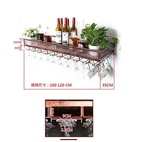 Estante para copas de vino DASHADAO industrial colgante fabricado en material sintético resistente 3