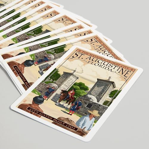 Baraja St. Augustine Florida con 52 cartas tamaño póker miniatura 5