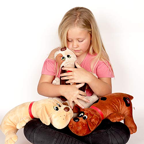 Basic Fun Pound Puppies Classic Stuffed Animal Plush Toy - Great Gift For Girls & Boys - 17" - White With Brown Spots #TOP3