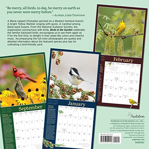 Audubon Birds In The Garden Wall Calendar 2024 Use
