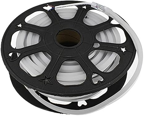 24V 65-ft IP65 Water-Resistant Flexible LED Neon Strip Light with 2400xSMD2835, White 6000K, 20270WH