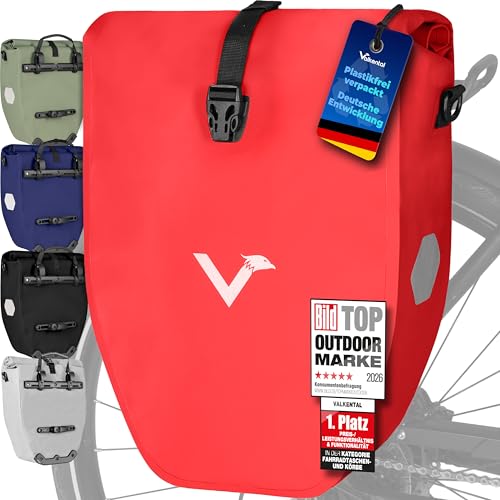 Valkental® Große & wasserdichte Gepäckträgertasche - Fahrradtasche für Gepäckträger...
