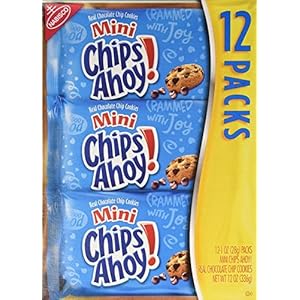 Nabisco, Chips Ahoy!, Mini Cookies, 1oz Packets, 12 Count, 12oz Box (Pack of 2) by Nabisco