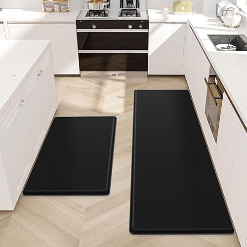 StepLively Kitchen Mat, 2 PCS Kitchen Rugs, Cushioned Kitchen Mats for Floor, Anti Fatigue Kitchen Rug Set, Non-Skid Standing Mat for Kitchen, Office, Sink, 17.3